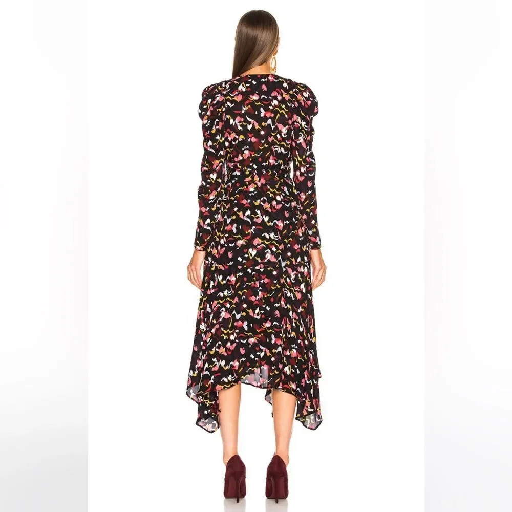 A.L.C. Tianna‎ Floral Wrap Midi Dress Size 4